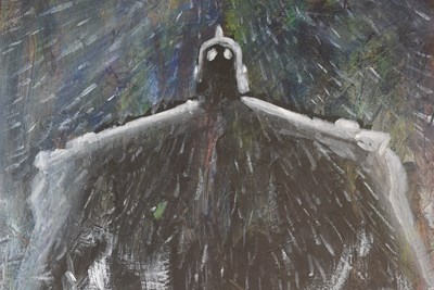 Lot 150 - THE IRON GIANT - ORIGINAL PAINTING ON CANVAS BY RICHARD BAZLEY