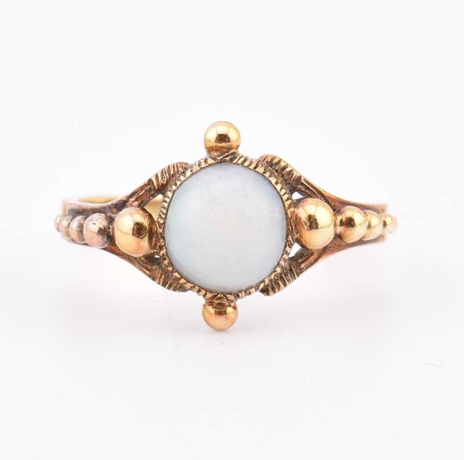 Lot 58 - VICTORIAN OPAL RING