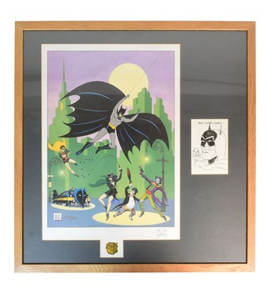 Lot 18 - BATMAN - BOB KANE (1915-1998) - BATMAN SKETCH & SIGNED LIMITED EDITION PRINT