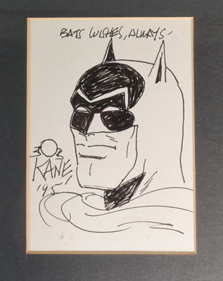 Lot 18 - BATMAN - BOB KANE (1915-1998) - BATMAN SKETCH & SIGNED LIMITED EDITION PRINT