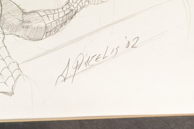 Lot 36 - MARVEL COMICS - DIMITRIS PATELIS - SPIDER-MAN SKETCH & SIGNED PRINT