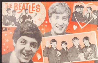 Lot 86 - THE BEATLES - ORIGINAL LARGE DELL PUBLISHING FRAMED POSTER