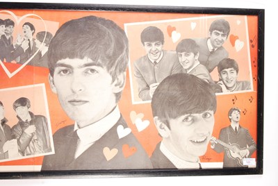 Lot 86 - THE BEATLES - ORIGINAL LARGE DELL PUBLISHING FRAMED POSTER