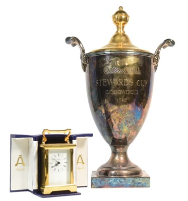 Lot 24 - HORSE RACING - ORIGINAL STEWARDS CUP TROPHY & PRESENTATION CLOCK