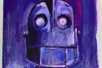 Lot 17 - THE IRON GIANT - ORIGINAL PAINTING BY RICHARD BAZLEY