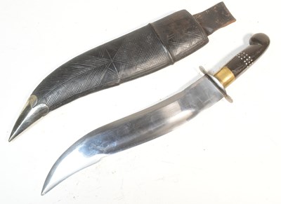 Lot 324 - KUKRI STYLE KNIFE WITH ARMOUR PIERCING TIP