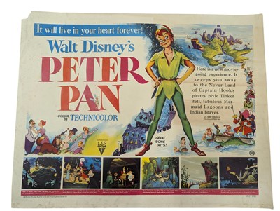 Lot 70 - PETER PAN (1953) - MID-CENTURY UK HALF-SHEET MOVIE POSTER