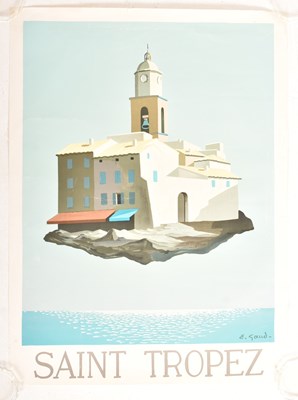 Lot 62 - SAINT TROPEZ - EMILE GAUD -1980S TRAVEL ADVERTISING POSTER