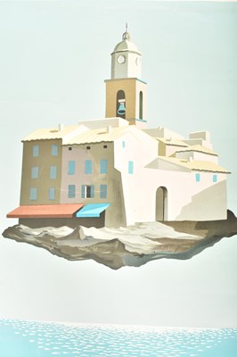 Lot 62 - SAINT TROPEZ - EMILE GAUD -1980S TRAVEL ADVERTISING POSTER