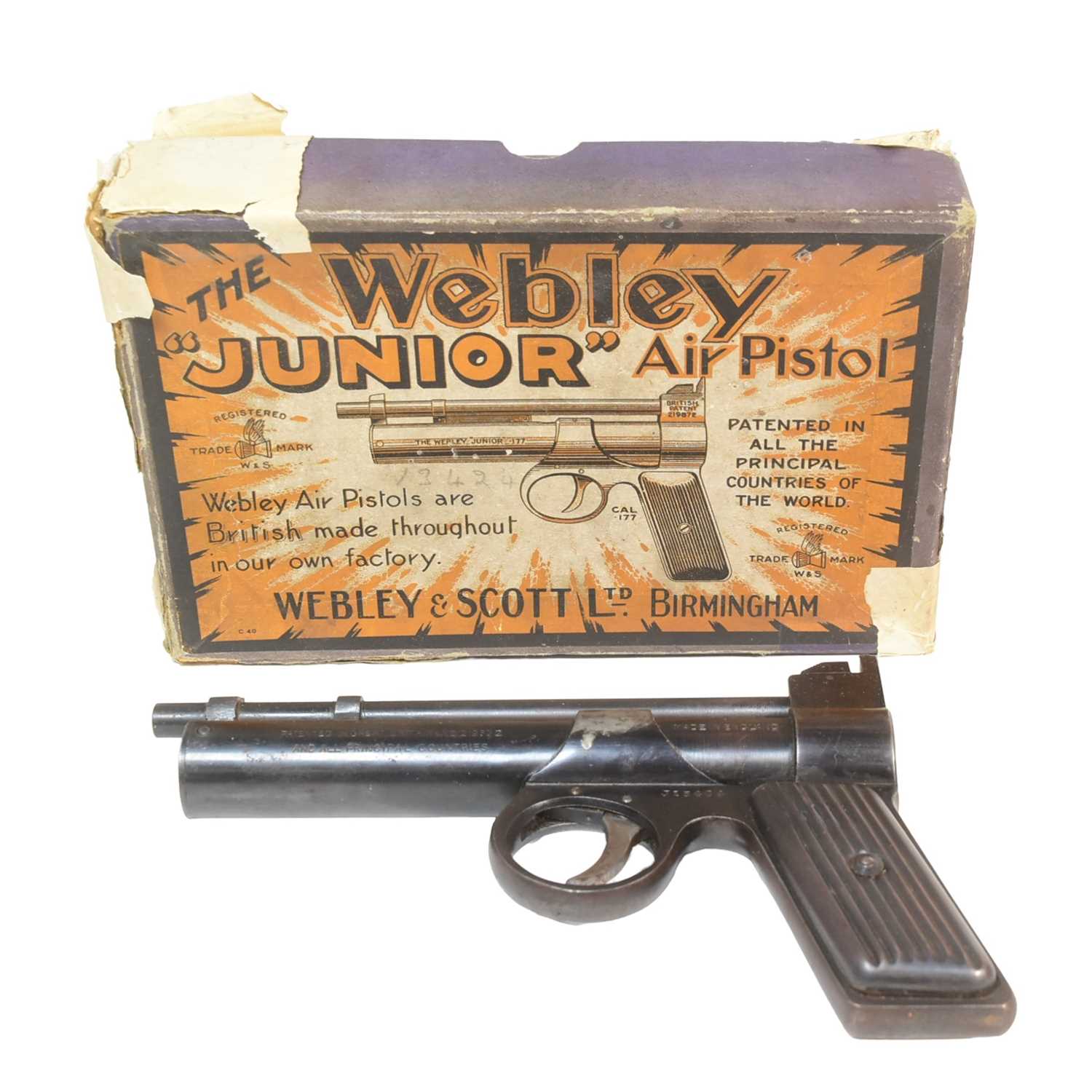 Lot 17 - VINTAGE WEBLEY JUNIOR .177 CALIBRE AIR PISTOL