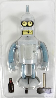 Lot 743 - FUTURAMA - TINPLATE WALKING BENDER CLOCKWORK ROBOT