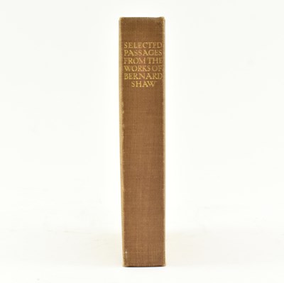 Lot 33 - BERNARD SHAW, GEORGE. 1912 SELECTED PASSAGES PRESENTATION COPY FROM CHARLOTTE F. SHAW