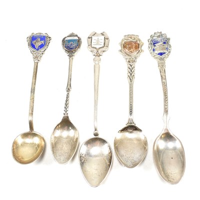 Lot 195 - COLLECTION OF SILVER TEASPOONS, RABBIT EARRING ETC