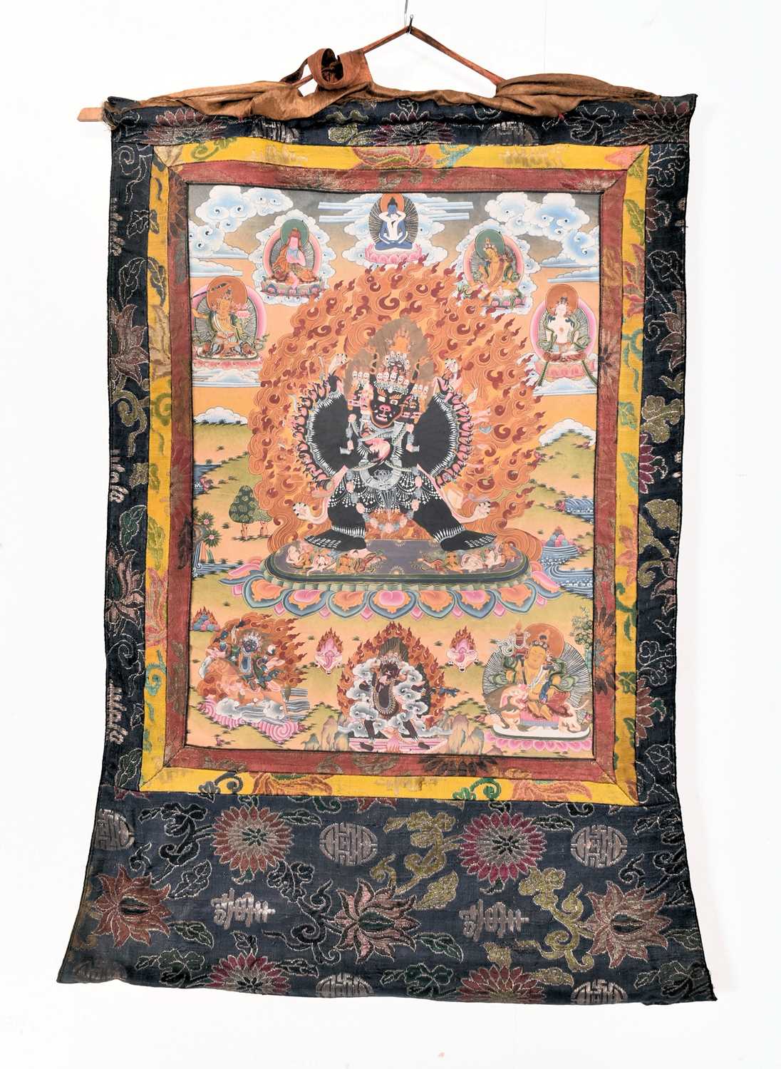 Lot 276 - 20TH CENTURY TIBETAN THANGKA DEPICTING MAHAKALA 二十世纪大黑天像唐卡