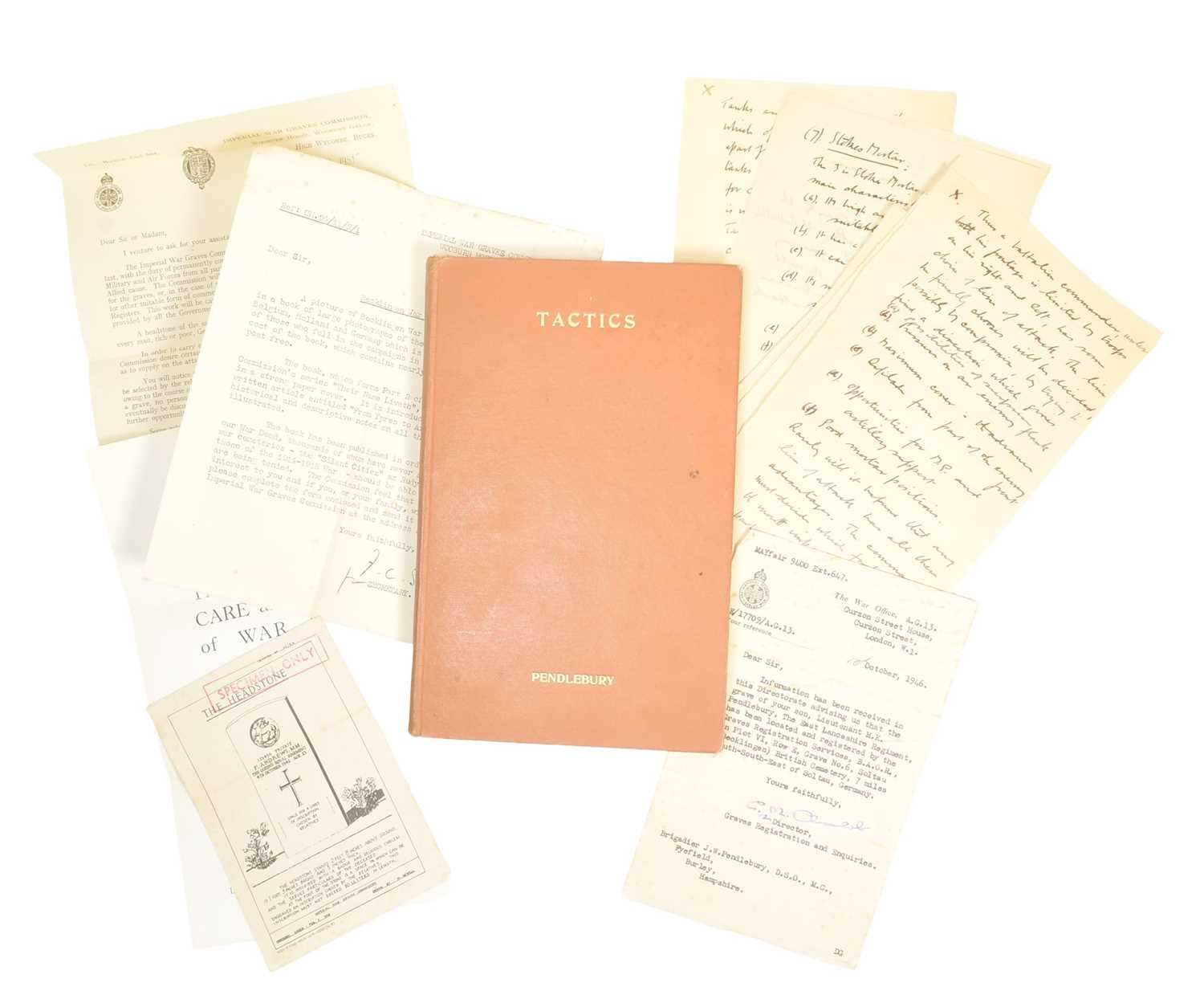 Lot 399 - MILITARY TACTICS. 1930 TACTICS BY CAPT. J. W. PENDLEBURY, M. C.