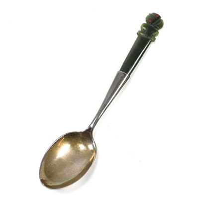 Lot 194 - GEORGE V HALLMARKED SILVER TIKI SPOON - TEASPOON