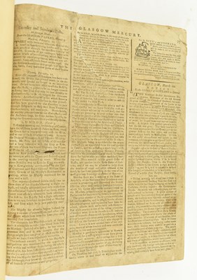 Lot 65 - PERIODICALS. 1789 THE GLASGOW MERCURY SCARCE SCOTTISH PERIODICAL