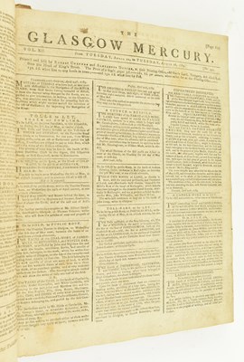 Lot 65 - PERIODICALS. 1789 THE GLASGOW MERCURY SCARCE SCOTTISH PERIODICAL