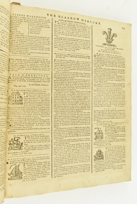 Lot 65 - PERIODICALS. 1789 THE GLASGOW MERCURY SCARCE SCOTTISH PERIODICAL