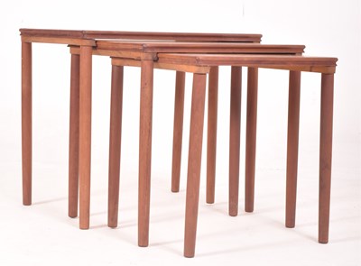 Lot 14 - DANISH RETRO TEAK NEST OF TABLES - E. W. BACH MANNER