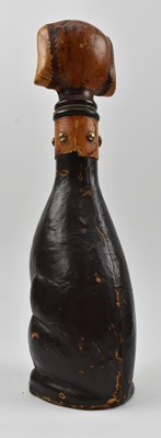 Lot 68 - ITALIAN EMPOLI STYLE MID CENTURY CIRCA 1950S LEATHER DACHSHUND DECANTER