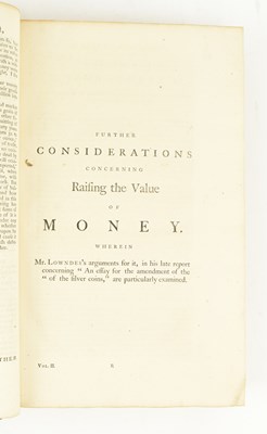 Lot 7 - LOCKE, JOHN. 1751 THE WORKS IN THREE VOLUMES RECENT QUARTER CALF FINE BINDINGS