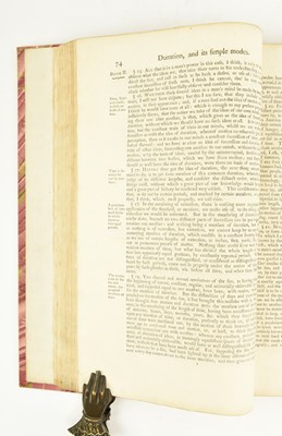 Lot 7 - LOCKE, JOHN. 1751 THE WORKS IN THREE VOLUMES RECENT QUARTER CALF FINE BINDINGS