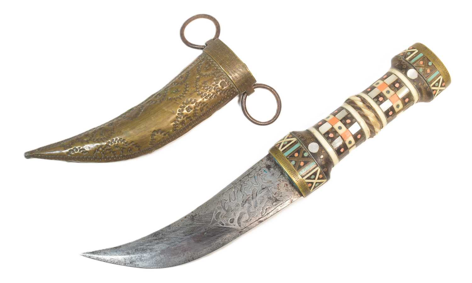 Lot 178 - 19TH CENTURY SYRIAN JAMBIYA DAGGER