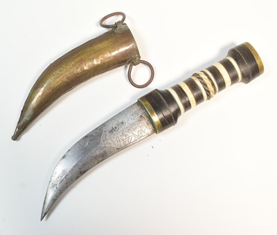 Lot 178 - 19TH CENTURY SYRIAN JAMBIYA DAGGER