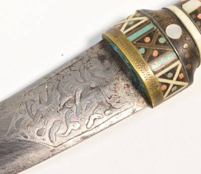 Lot 178 - 19TH CENTURY SYRIAN JAMBIYA DAGGER