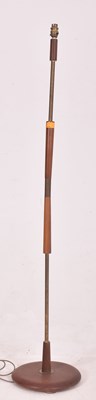 Lot 575 - DANISH MID CENTURY TEAK & BRASS STANDARD LAMP