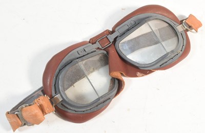 Lot 214 - PAIR OF WWII SECOND WORLD WAR RAF MK III FLYING GOGGLES