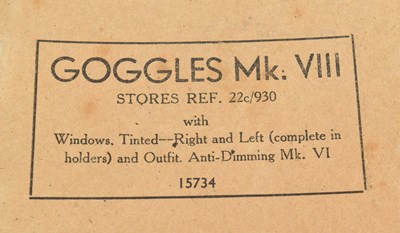 Lot 214 - PAIR OF WWII SECOND WORLD WAR RAF MK III FLYING GOGGLES