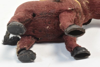 Lot 317 - VINTAGE 1950S WIND-UP FELT DONKEY TOY MADE IN JAPAN