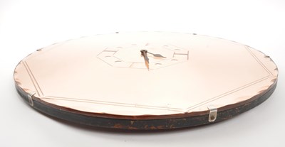 Lot 775 - 20TH CENTURY ART DECO MANNER ROSE GLASS MIRROR CLOCK