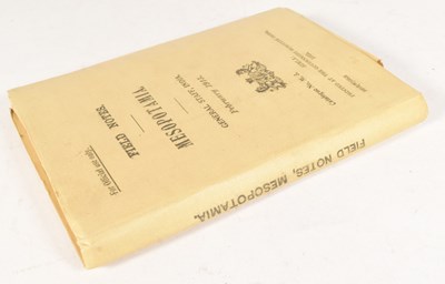 Lot 365 - WWI MILITARY INTEREST. 1915 FIELD NOTES MESOPOTAMIA GENERAL STAFF INDIA FOLDING MAP