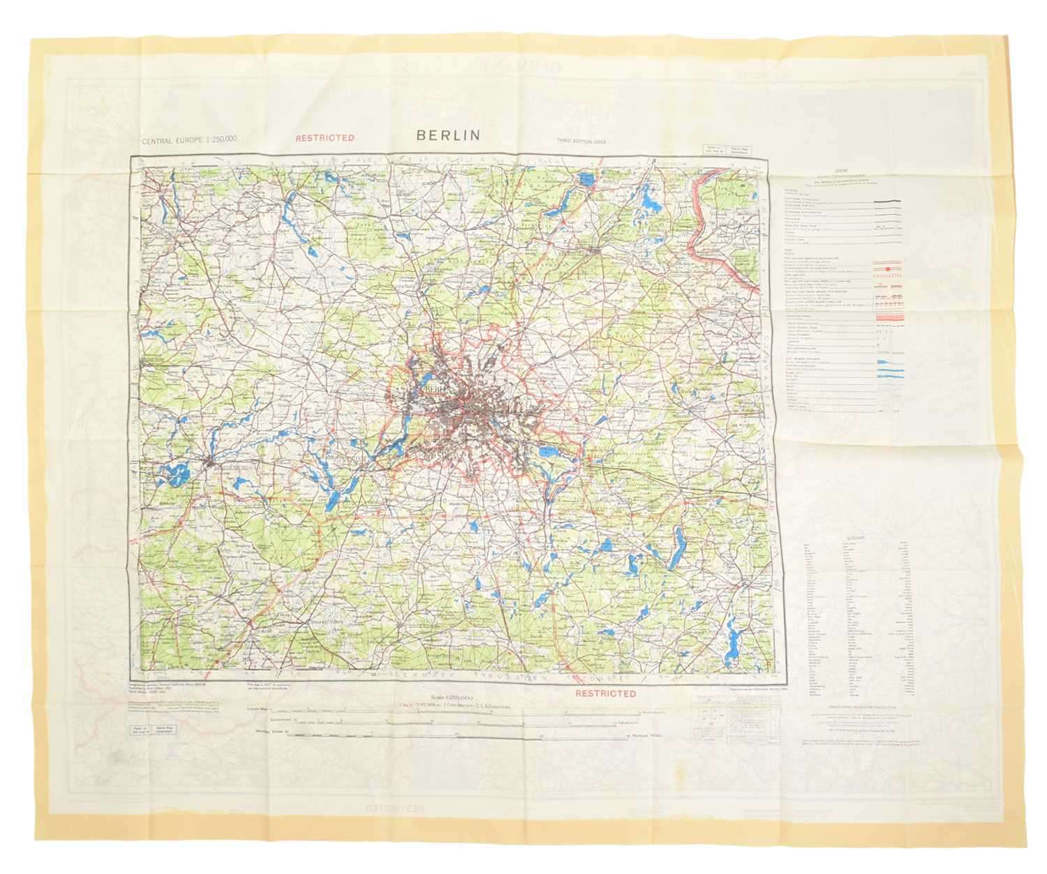 Lot 358 - POST WAR SILK MAP OF GERMANY & BERLIN