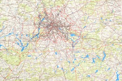 Lot 358 - POST WAR SILK MAP OF GERMANY & BERLIN