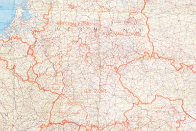 Lot 358 - POST WAR SILK MAP OF GERMANY & BERLIN