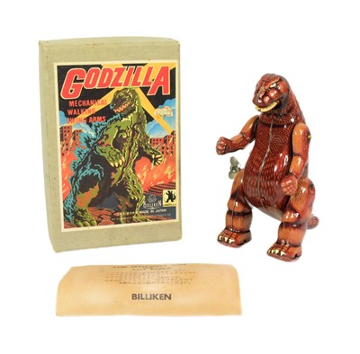 Lot 449 - TINPLATE TOYS - JAPANESE BILLIKEN GODZILLA ROBOT