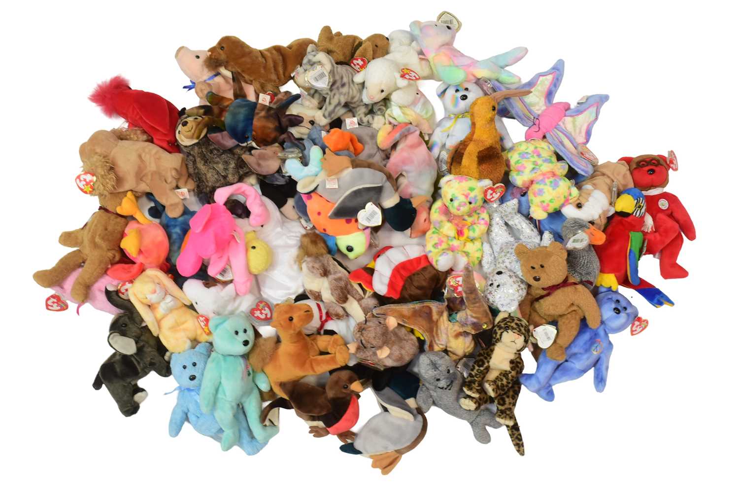 Lot 107 - BEANIE BABIES - COLLECTION OF X50 ORIGINAL TY BEANIE BABIES