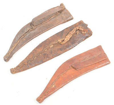 Lot 242 - THREE EAST AFRICAN AFAR / DANAKIL PEOPLE DAGGER SHEATHS