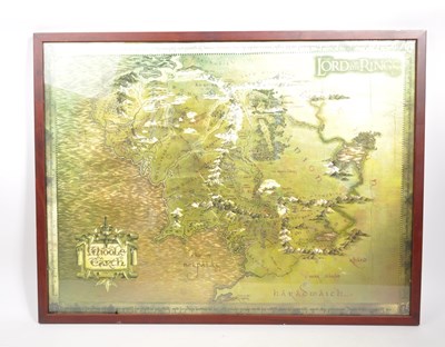 Lot 759 - LORD OF THE RINGS FRAMED MIDDLE EARTH GLOSS POSTER