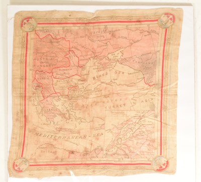Lot 423 - FOUR SILK HANDKERCHIEF SOUVENIR MAPS
