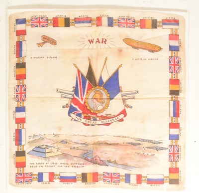 Lot 423 - FOUR SILK HANDKERCHIEF SOUVENIR MAPS