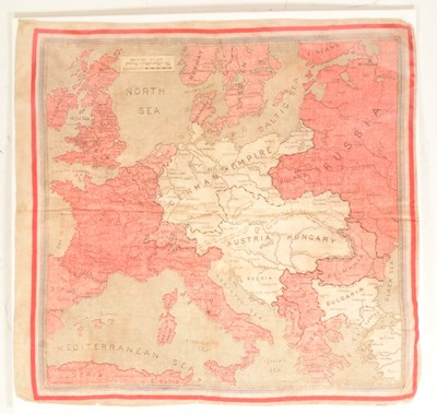 Lot 423 - FOUR SILK HANDKERCHIEF SOUVENIR MAPS