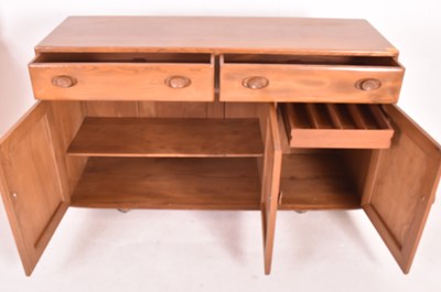 Lot 78 - LUCIAN ERCOLANI FOR ERCOL - WINDSOR 1960S BEECH & ELM SIDEBOARD CREDENZA