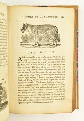 Lot 292 - BEWICK, THOMAS. 1791 A GENERAL HISTORY OF QUADRUPEDS LATER HALF CALF