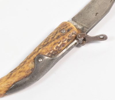 Lot 376 - IMPERIAL GERMAN FOLDING HUNTING KNIFE