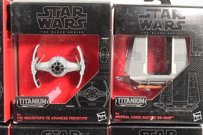 Lot 149 - STAR WARS - THE BLACK SERIES - TITANIUM SERIES - DIECAST SHIP MODELS